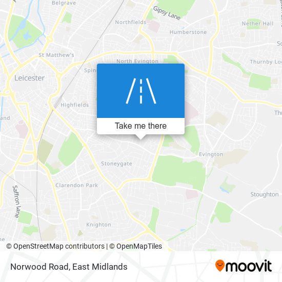 Norwood Road map