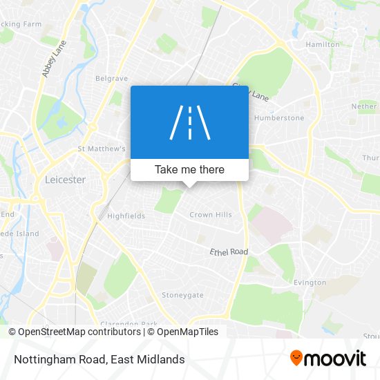 Nottingham Road map