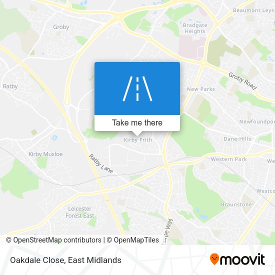 Oakdale Close map