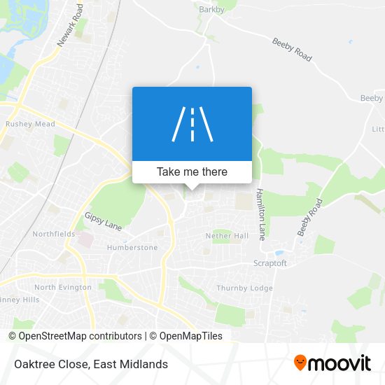 Oaktree Close map