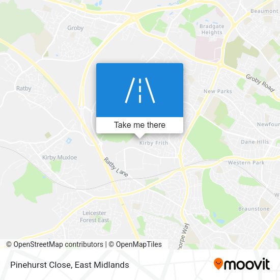 Pinehurst Close map