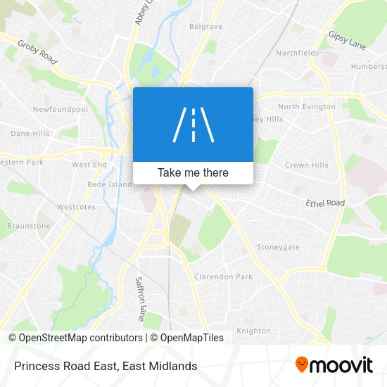 Princess Road East map