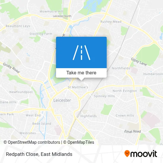 Redpath Close map