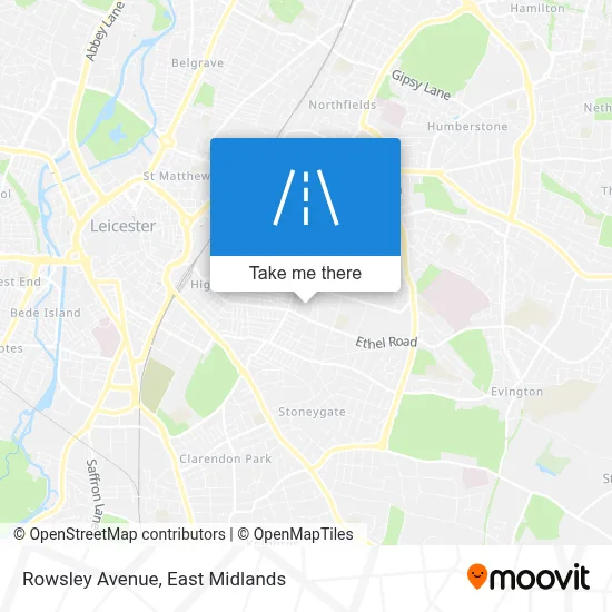 Rowsley Avenue map
