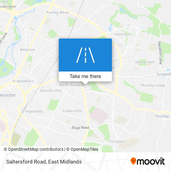 Saltersford Road map