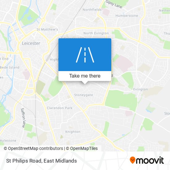 St Philips Road map