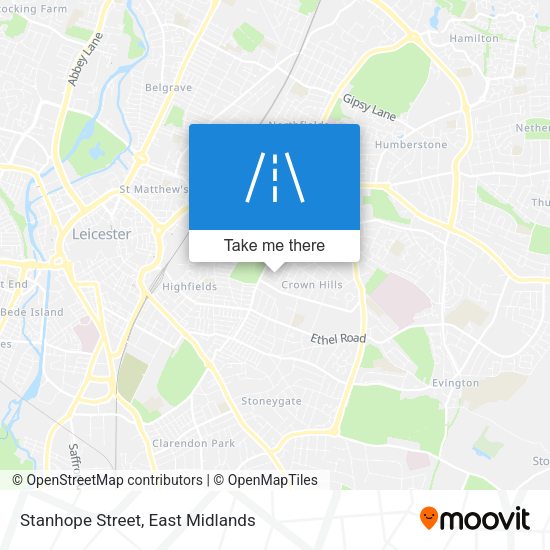 Stanhope Street map