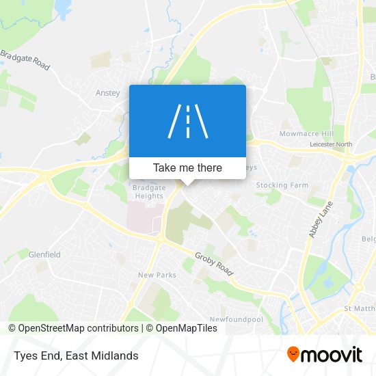 Tyes End map