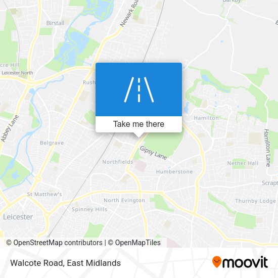 Walcote Road map