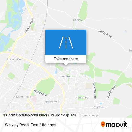 Whixley Road map