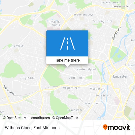 Withens Close map