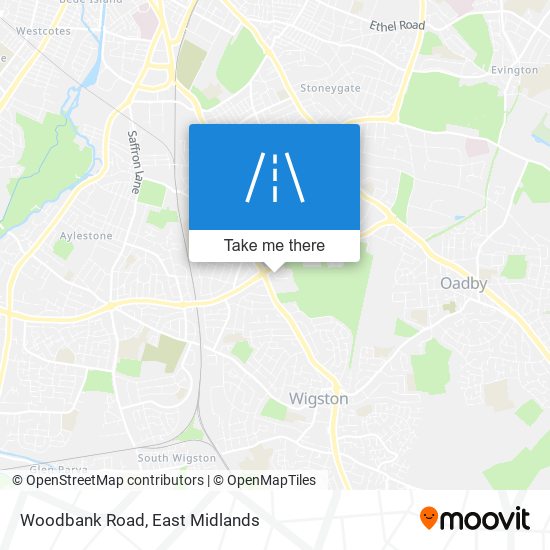 Woodbank Road map