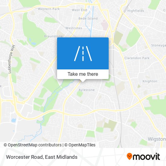 Worcester Road map