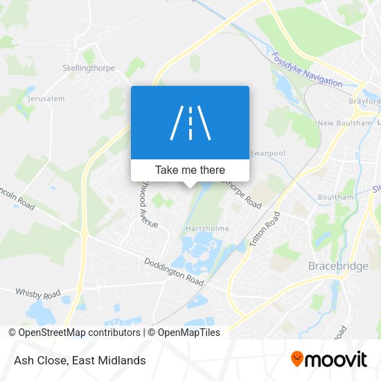 Ash Close map