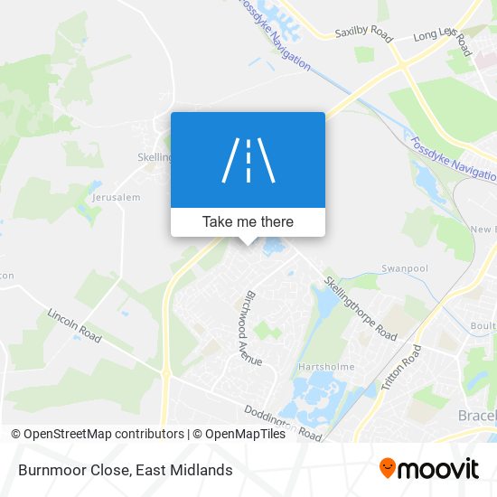 Burnmoor Close map