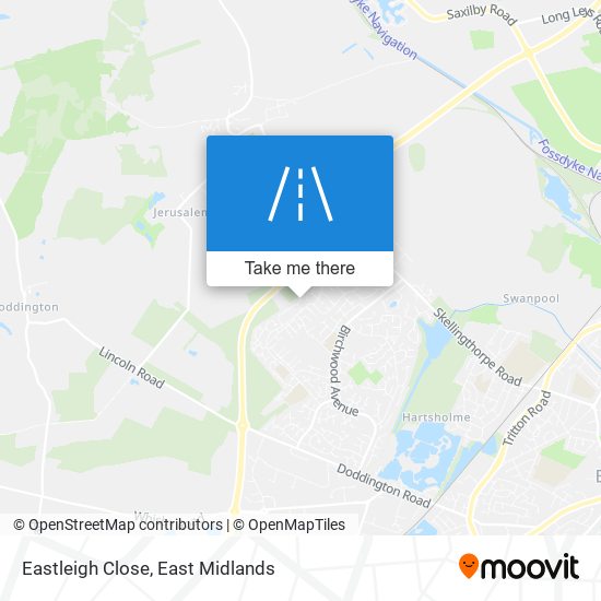 Eastleigh Close map