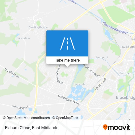 Elsham Close map