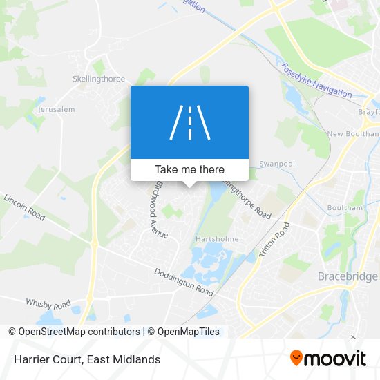 Harrier Court map