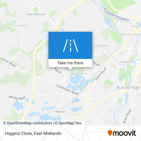 Higgins Close map