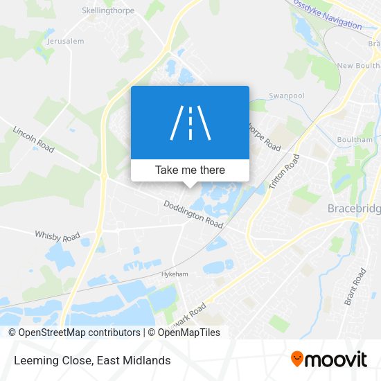 Leeming Close map