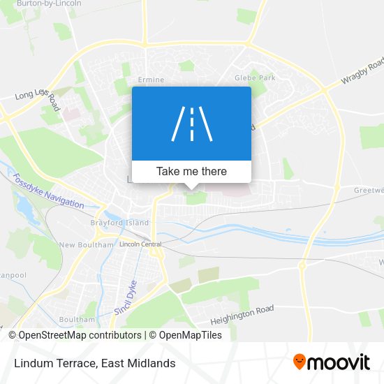 Lindum Terrace map