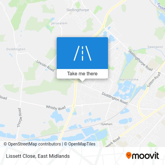 Lissett Close map