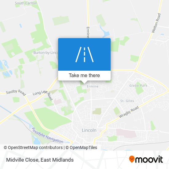 Midville Close map