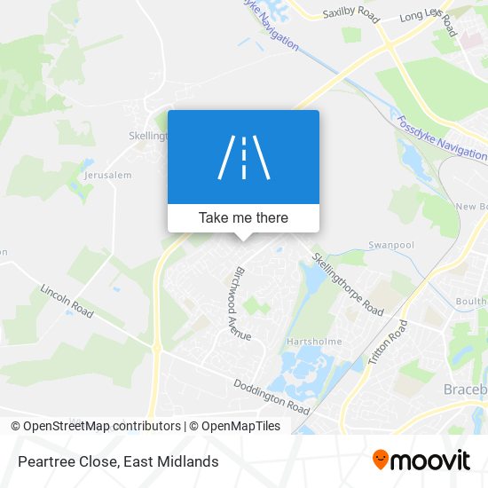 Peartree Close map