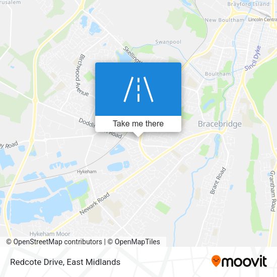 Redcote Drive map