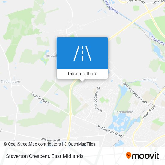 Staverton Crescent map