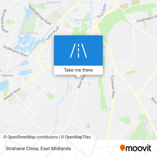 Strahane Close map