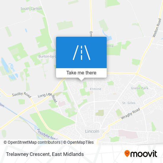 Trelawney Crescent map