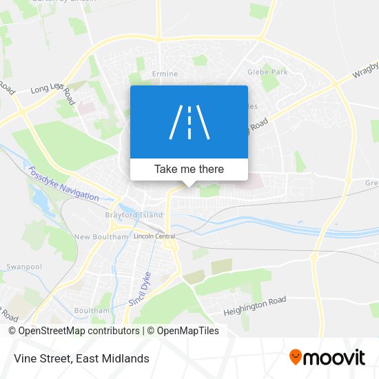 Vine Street map