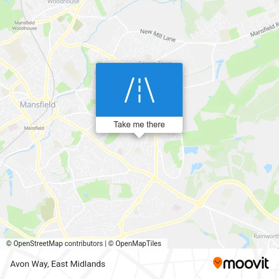 Avon Way map