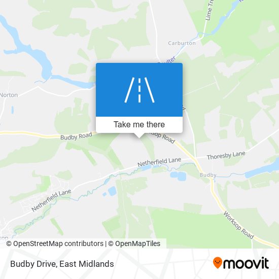 Budby Drive map