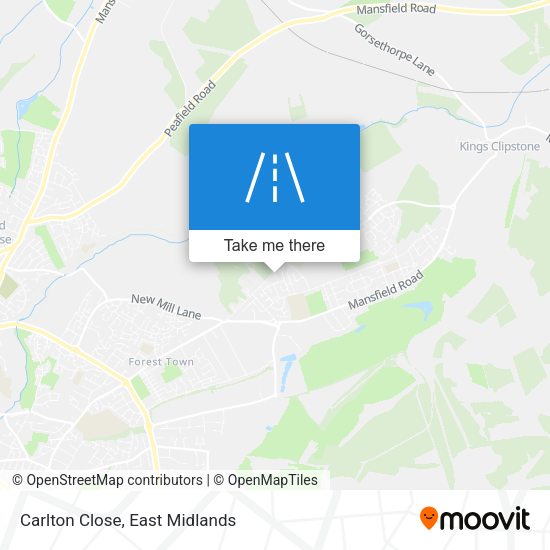 Carlton Close map
