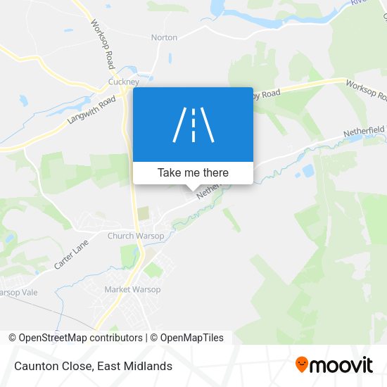 Caunton Close map