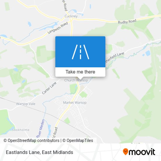 Eastlands Lane map
