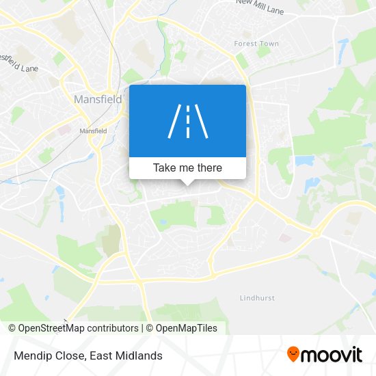 Mendip Close map