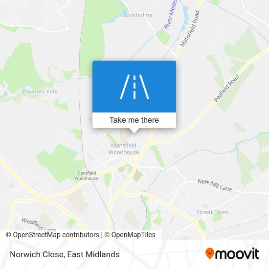 Norwich Close map