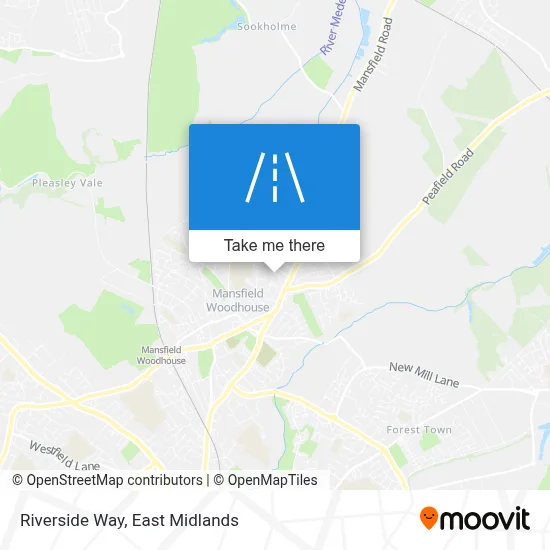 Riverside Way map