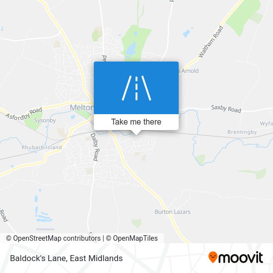 Baldock's Lane map