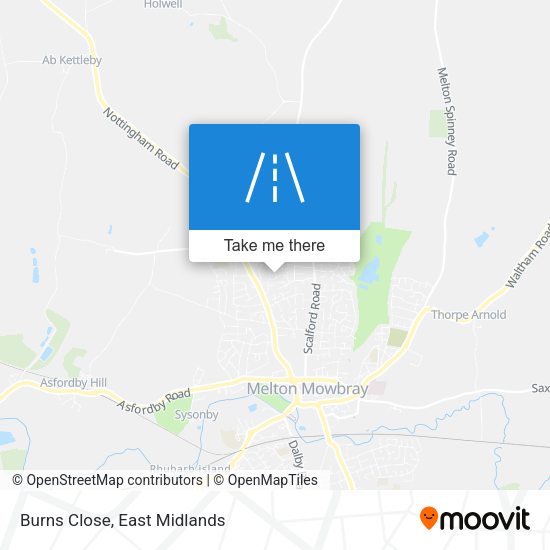 Burns Close map