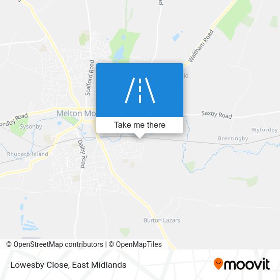 Lowesby Close map