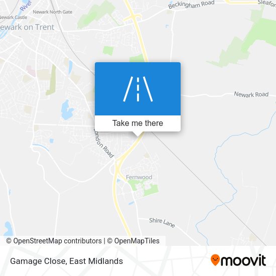 Gamage Close map