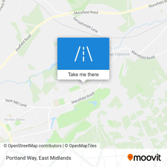 Portland Way map