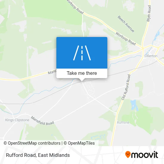 Rufford Road map