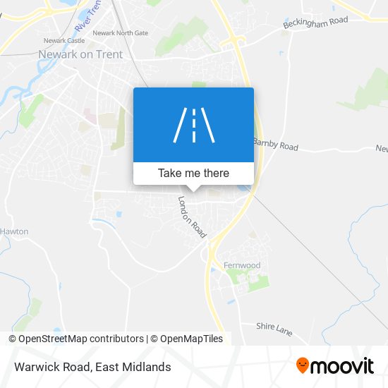 Warwick Road map