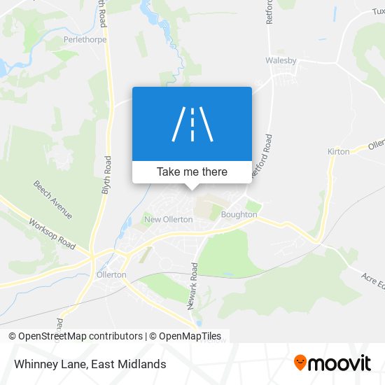 Whinney Lane map