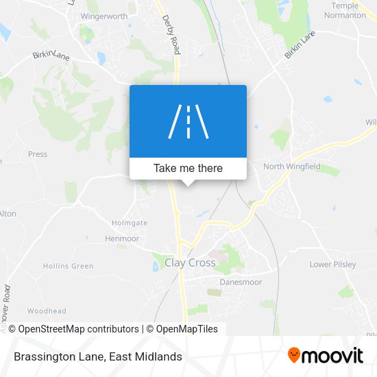 Brassington Lane map